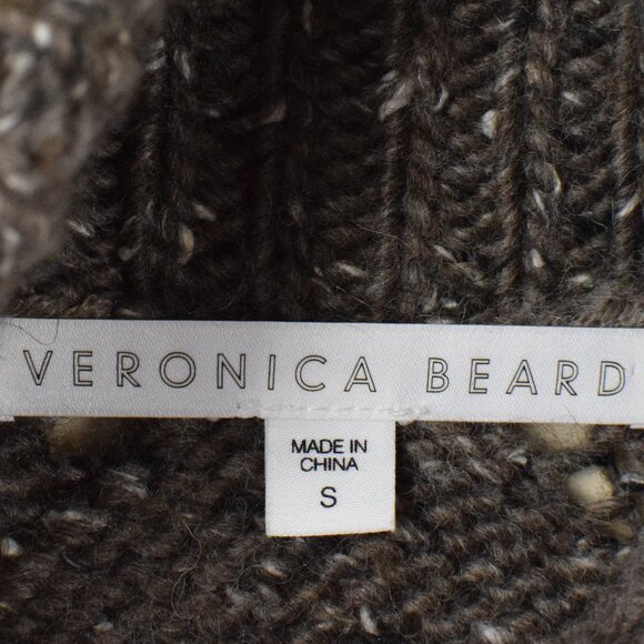 Veronica Beard Wool Baby Alpaca & Silk Chunky Knit Sweater Fall Winter Cozy - S - Picture 10 of 11